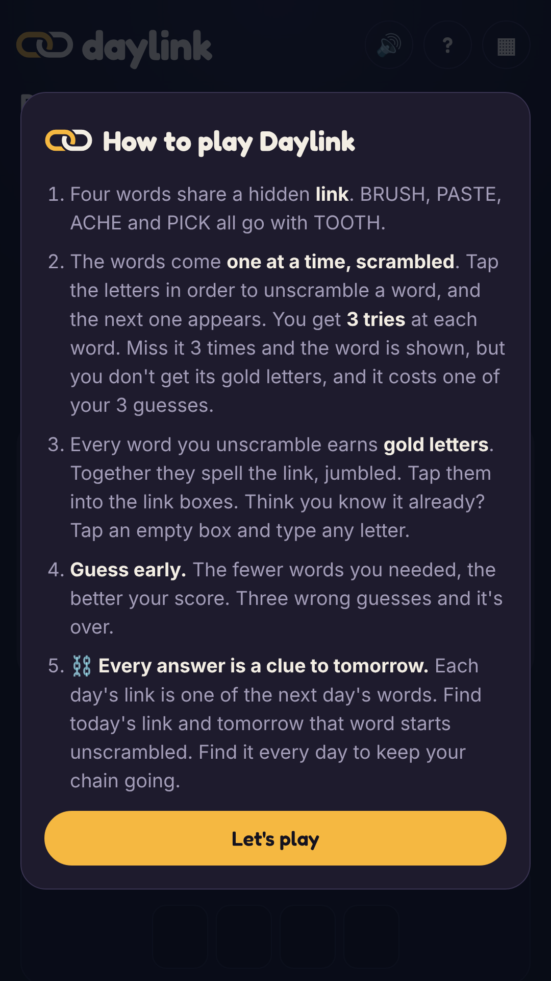 How to play Daylink